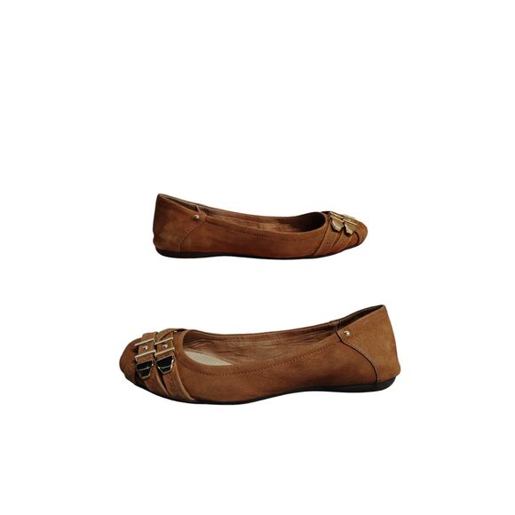 Gianni Bini Women's Brown Size 9 Buckle Slip On Flats - Picture 1 of 9